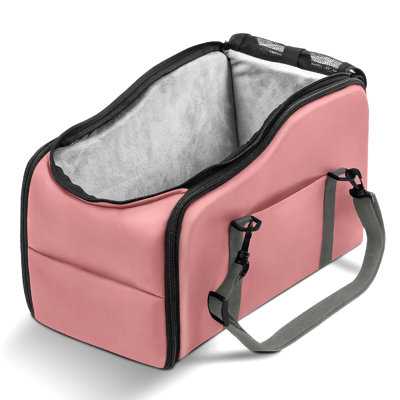 Pet Booster Seat For Cars, Dog Car Carrier With Safety Harness, Portable Travel Pet Bed For Small Dogs & Cats, Easy To Clean & Durable Construction