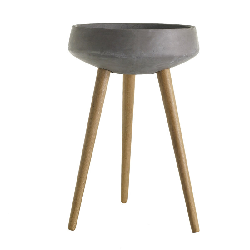 Pot à fleurs en béton Hedvige, H 33 po x l 21,5 po x P 21,5 po