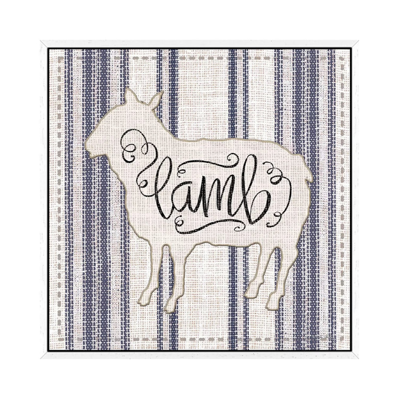 Lamb by Cindy Jacobs - Print on Canvas, 93.98cm H x 93.98cm W x 3.81cm D, White Framed Canvas