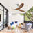 60 Inch Outdoor Ceiling Fan Without Light 3 Abs Blade With Smart App Control
