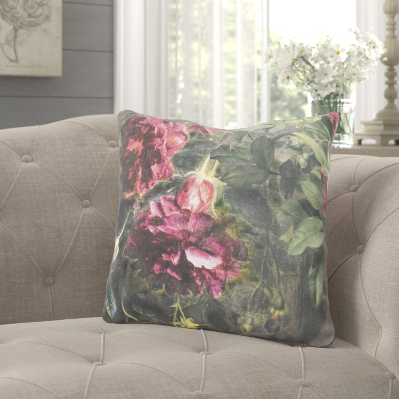 Housse et insert de coussin carré Fickle Florals e by design, 18 po x 18 po