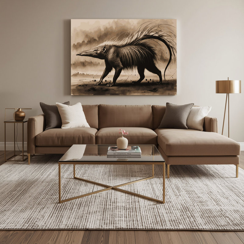 Art mural sur toile beige, H 11 po x l 14 po