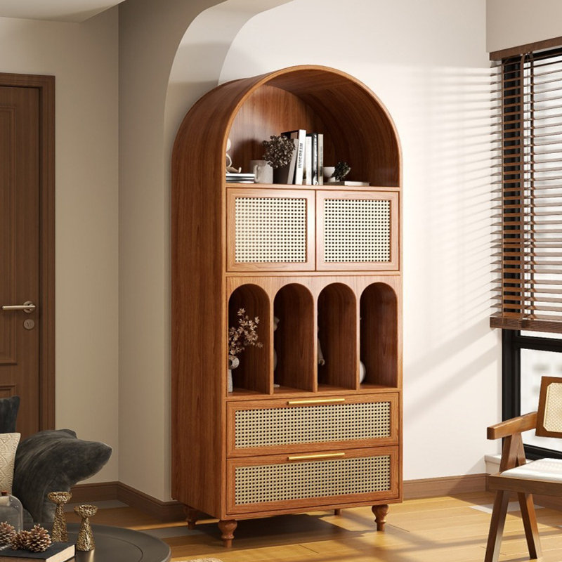 Bibliothèque de style américain, H 78,74 po x l 39,37 po x P 15,75 po, Brun