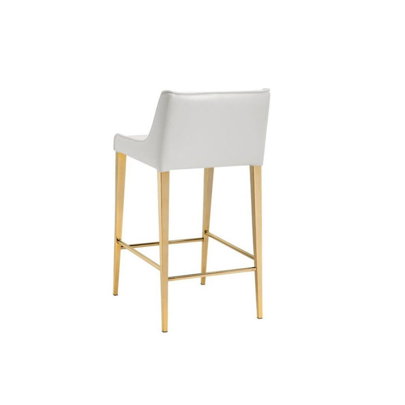 Tabouret utilitaire en acier inoxydable, Blanc