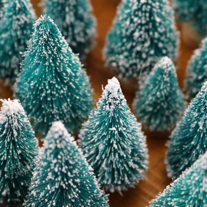 25 mini-arbres de Noël artificiels pour décorations de table et artisanat