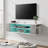 3-Tier Floating TV Stand Wall Mounted With 16-Colour Lights, Floating Entertainment Centre Strage Shelf, White&Grey-967446041