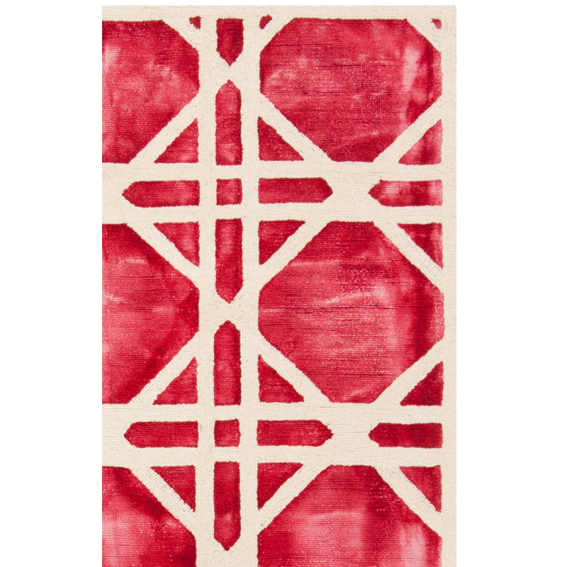 Brynja Hand Tufted Wool Geometric Rug, Rectangle 3' x 5'