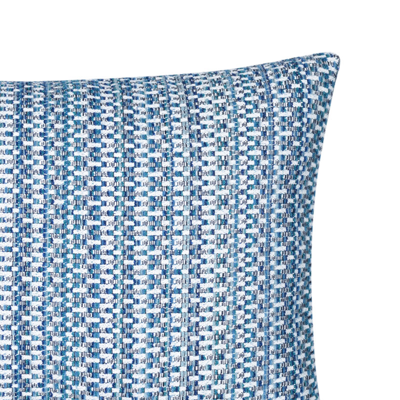 Kaleidoscope Indoor/Outdoor Pillow Cover & Insert, Indigo, 12" x 20", Rectangular