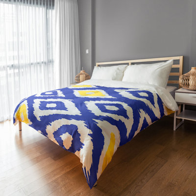Housse de couette en microfibre bleue
