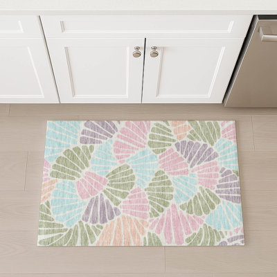 Machine Washable Indoor/Outdoor Jozwiak ACN2384 Floral Rug