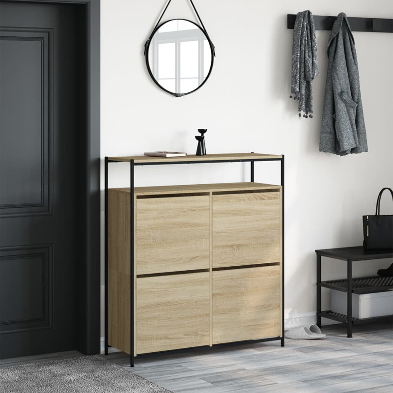 12 Pair Shoe Storage Cabinet, Sonoma Oak