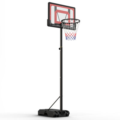 Portable Adjustable Basketball Hoop for Kids & Youth – 33 Inch Backboard – 5.25-7FT Height – Sturdy Base – Indoor/Outdoor Use – Backyard, Driveway, Court – Extension Height: 1.6m to 2.1m