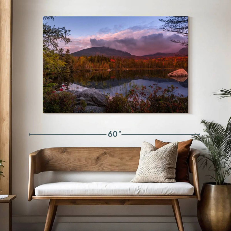 Alvord Millinocket Lake And Mountain, 34" H x 51" W