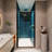 1 3/8" Adjustment,Universal Pivot Shower Door, Open Outside, With 1/4" Tempered Glass-102465251