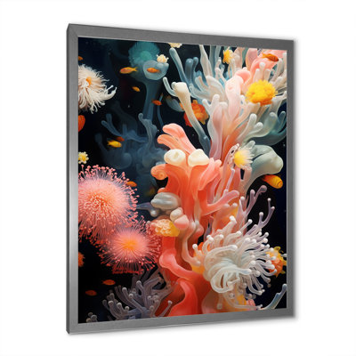 Underwater Vibrant Pink Coral - Beach & Ocean, reproduction d'art sur toile