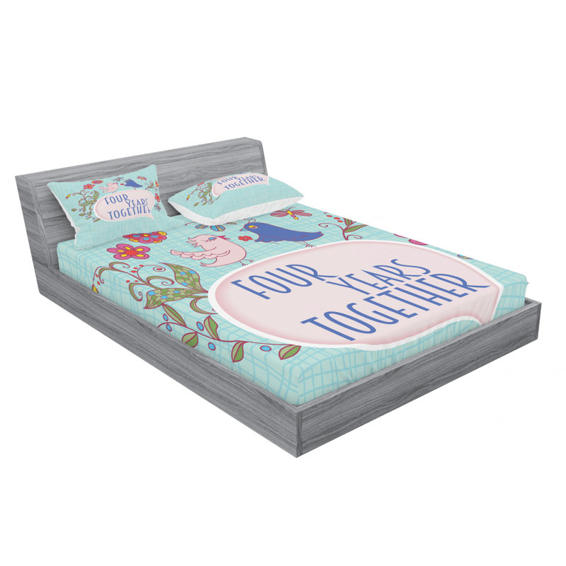 Microfiber Sheet Set, Queen Sheet Set with Fitted Sheet