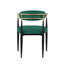 Ensemble de chaises rembourrées en tissu vert 2 pièces Modern Contemporary