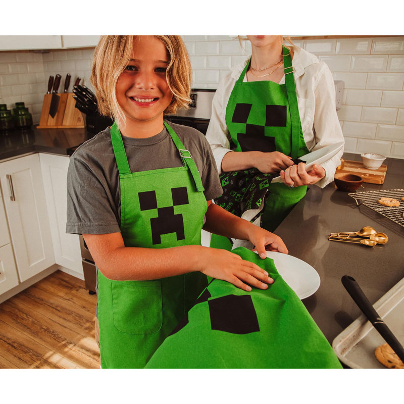 Tablier de cuisine Minecraft Green Creeper Youth