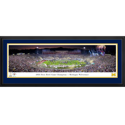 " 2024 Rose Bowl Champions - Michigan Wolverines " by James Blakeway Print