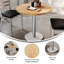 Plateau de table rond en bois massif de 30 po avec base de salle à manger de 18 po-948069848-948069851-948068903