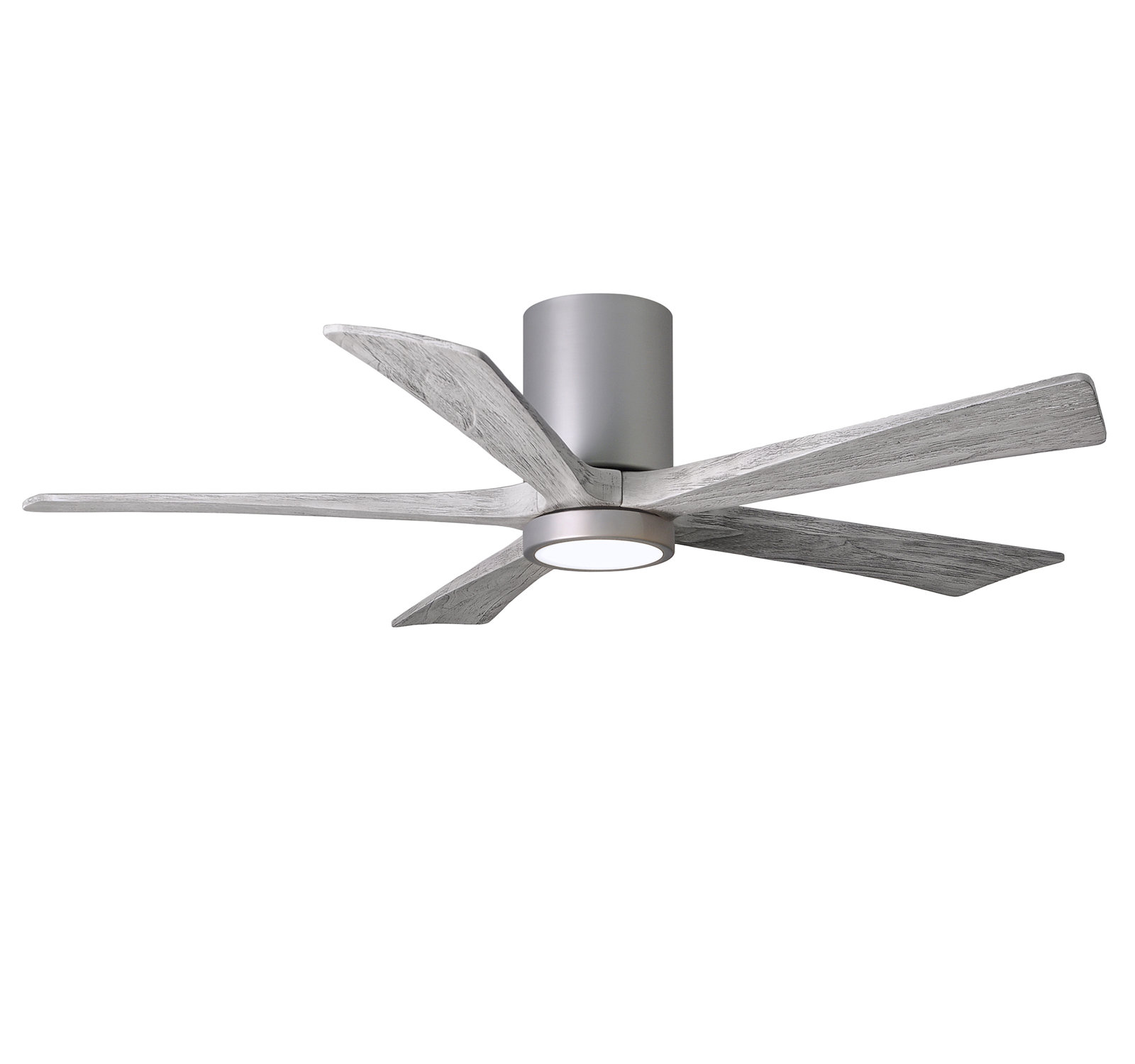 Irene Ceiling Fan with LED Light Kit, Brushed Nickel, 52", Barn Wood Tone