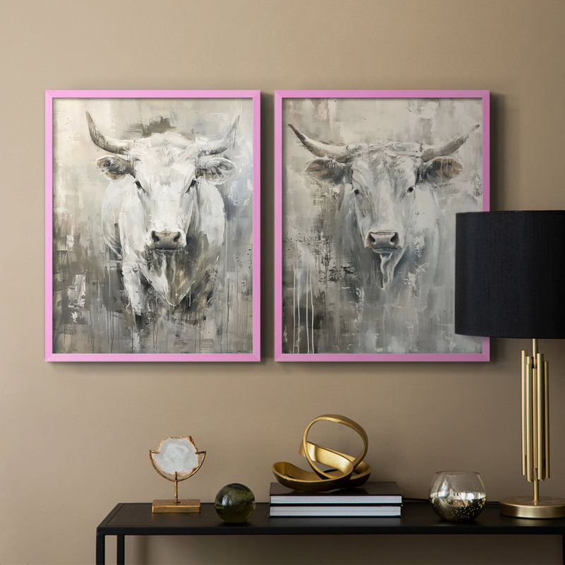 ANIMALS Series Cxxv - reproduction encadrée de qualité supérieure - prête à être accrochée - aucun clou requis - aucun clou requis
