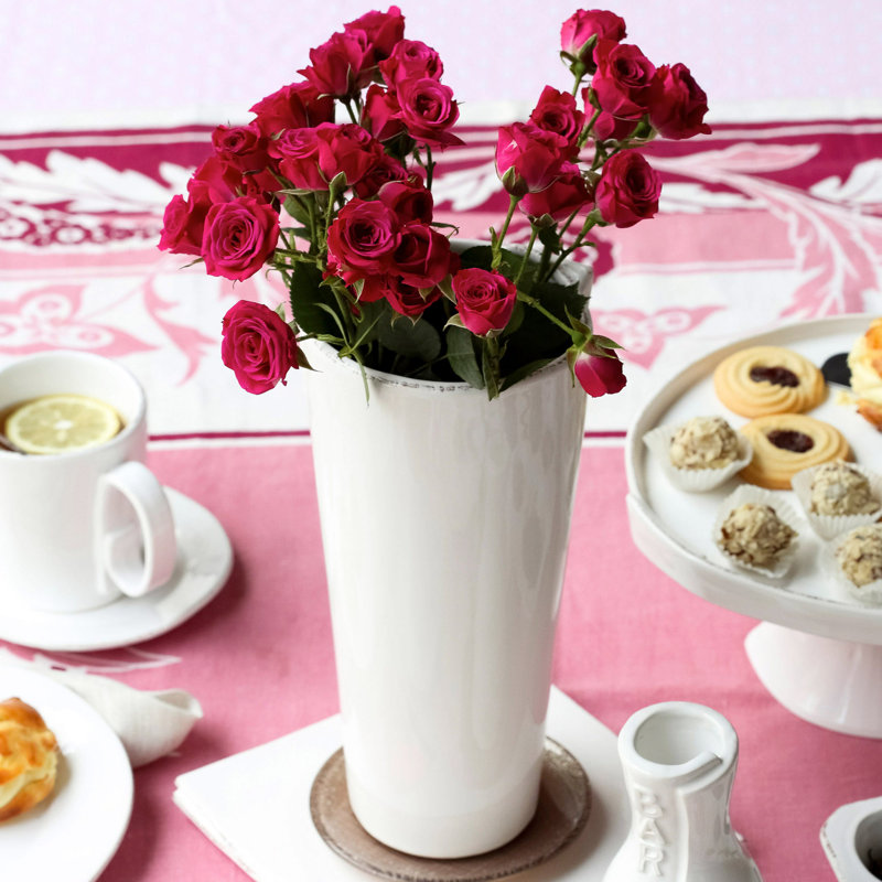 Grand vase conique blanc Lastra