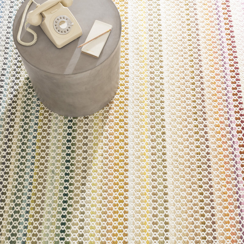 Poppy Multi Handwoven Wool Rug, Runner 2'6" x 8', Purple/Yellow/Blue