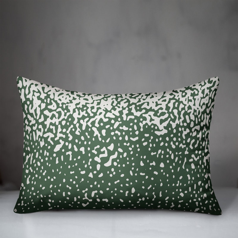 Abstract Outdoor Throw Pillow, Green