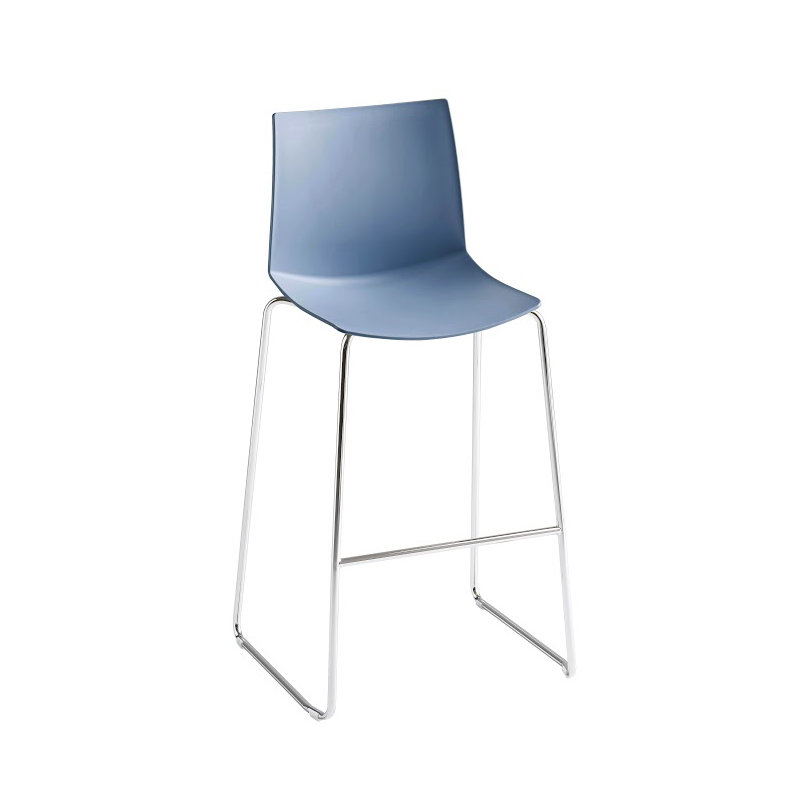 Kanvas Backed Ergonomic Industrial Stool Footring, Blue