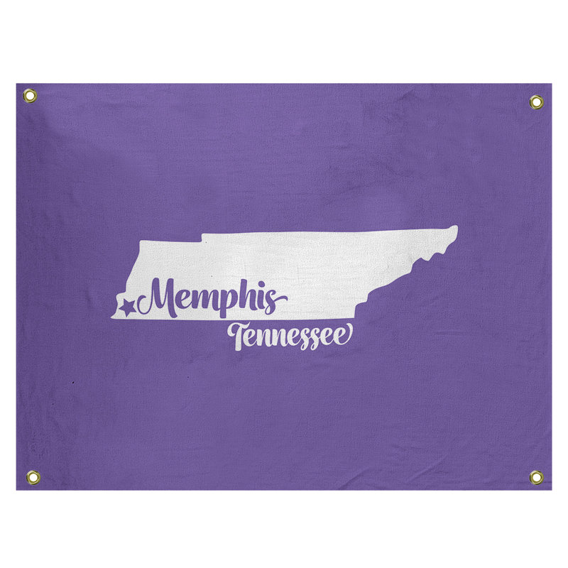 Tapisserie murale tennessee memphis, H 26 po x l 36 po, Mauve