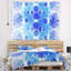 Tapisserie abstraite à motif fractal bleu exotique-28496692