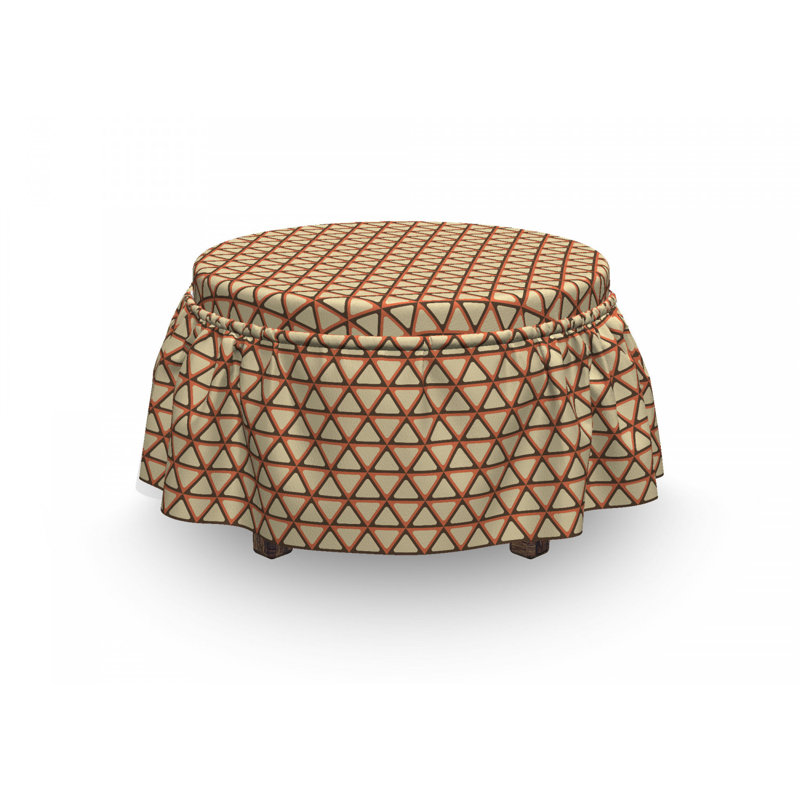 Housse pour repose-pieds grid triangles
