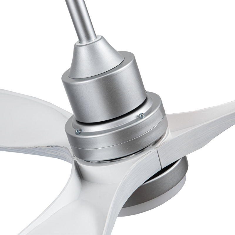 Lahrizi Adjustable Color Temperature 3 Height LED Ceiling Fan Light, Beige Wood, White