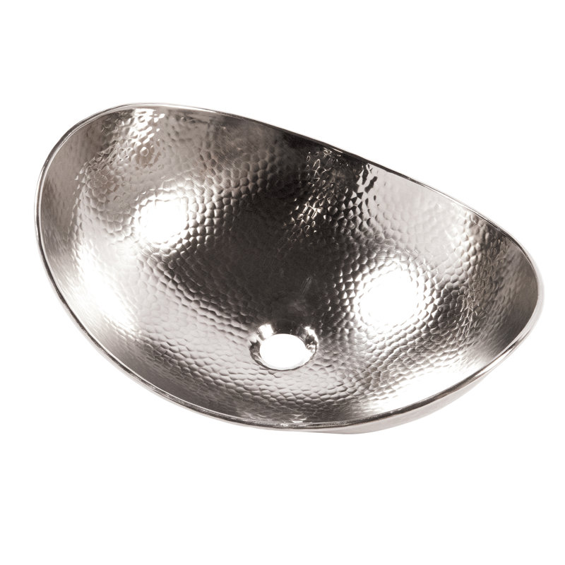 Confucius 19" Vessel Bathroom Sink in Nickel