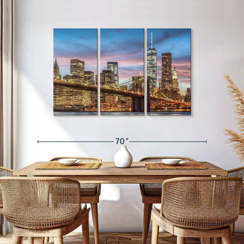 Lilie Brooklyn Bridge Skyline, 36" H x 57" W