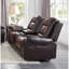 Canapé moderne inclinable avec causeuse et fauteuil oscillant inclinable avec console centrale 1 pièce-205358656