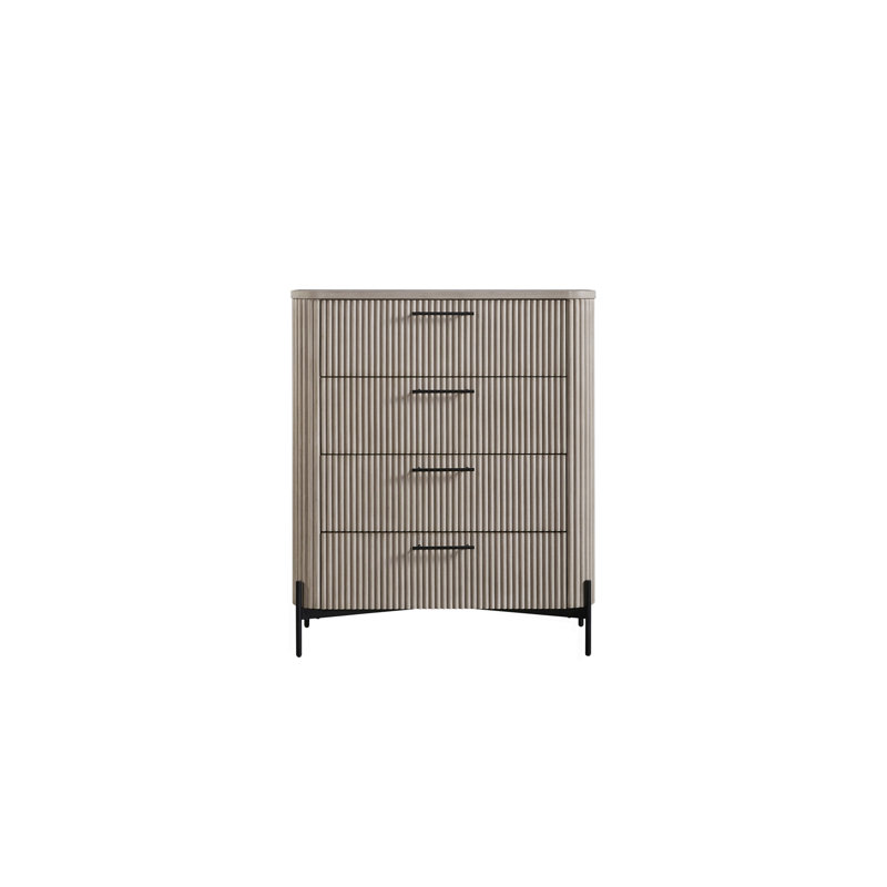 Commode 4 tiroirs - Taupe