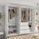 Elegant Triple Door Wardrobe With Glass Panels - Spacious Storage Solution With Adjustable Shelves And Soft-Close Drawers