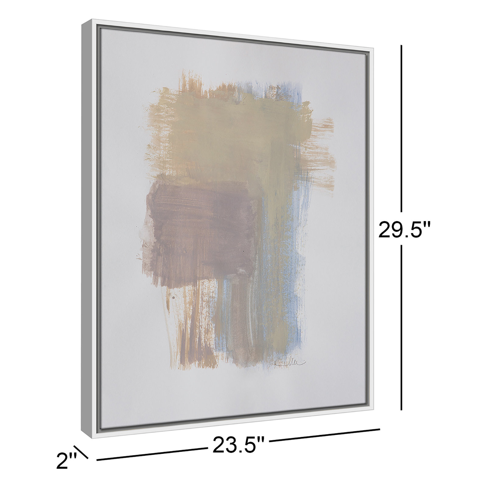 Powder Room Collection Powder Room Wash I Framed On Canvas by Filippo Ioco For  Print, 29.5" H x 23.5" W x 2" D, White Framed