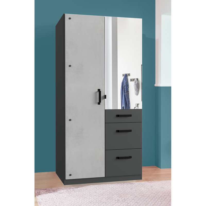 Anisca 2 Door Manufactured Wood Wardrobe