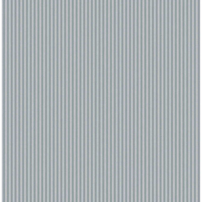 Papier peint à rayures bleues Ticking, Blue