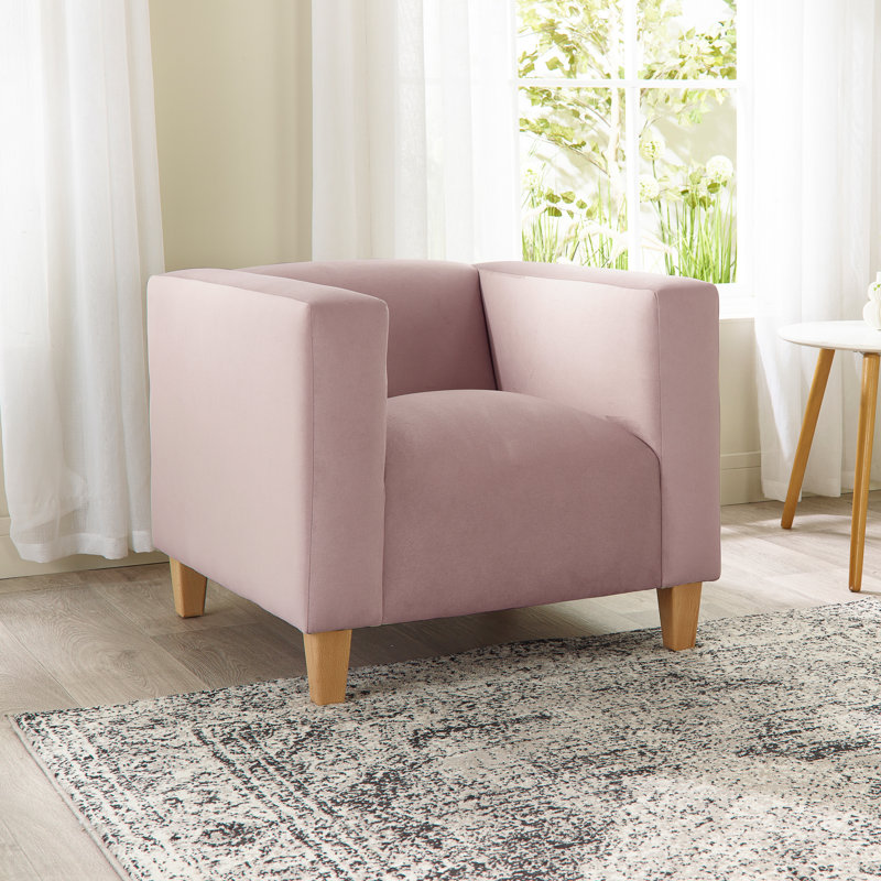Audu Velvet Armchair, Pink