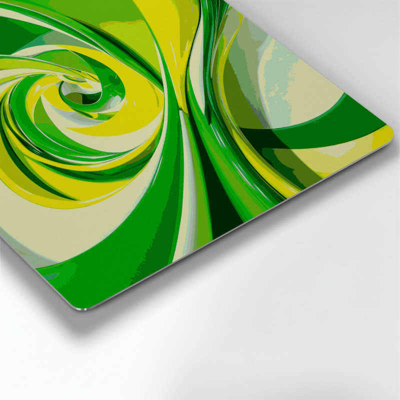 «Biomorphic Abstraction 64», art mural en métal vert, H 12 po x l 12 po