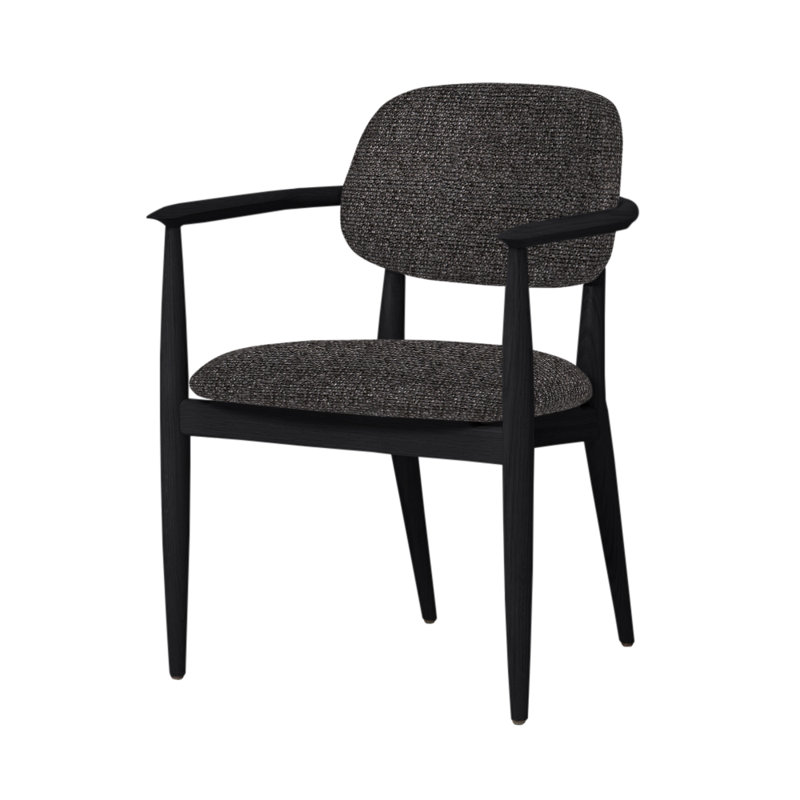 Chaise Slow de Space Copenhagen, Chêne onyx, Medley 60004