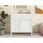 Meuble-lavabo de 36 po avec lavabo supérieur, meuble-lavabo moderne avec 2 tiroirs et tiroir escamotable, meuble-lavabo simple-1810855388
