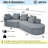 Salvatore 122 Inch Wide Extra Large Four Seater Sectional-123017207