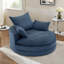 Fauteuil d'appoint pivotant à 360 ° avec coussins à deux couches et 3 coussins amovibles-1831010702