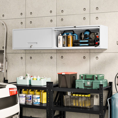 Armoire de rangement simple en acier (H 13,7 po x l 31,5 po x P 13 po)