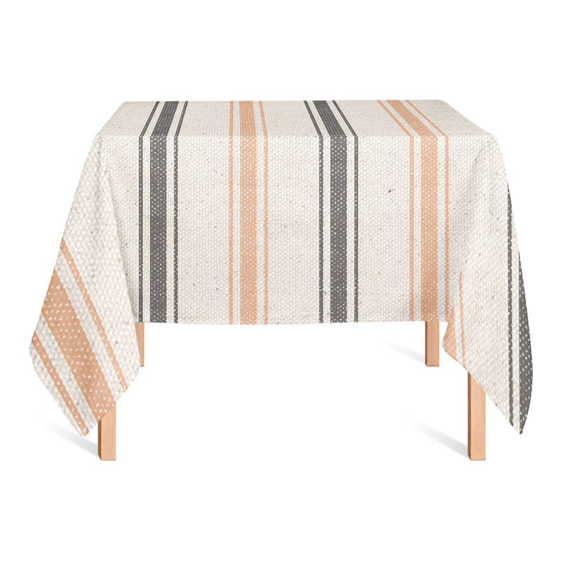 Square Striped Halloween Polyester Tablecloth